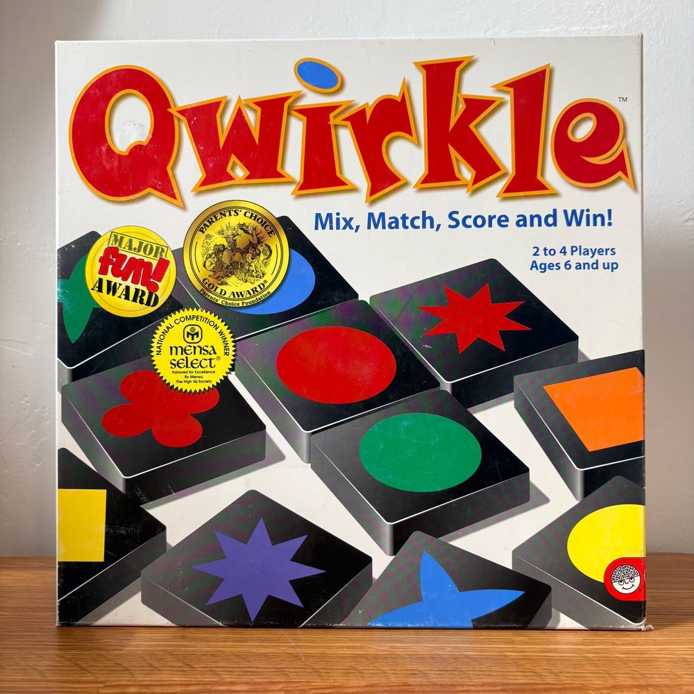 Qwirkle Wooden Tile Strategy Board Game Complete MindWare  Great Used Condition